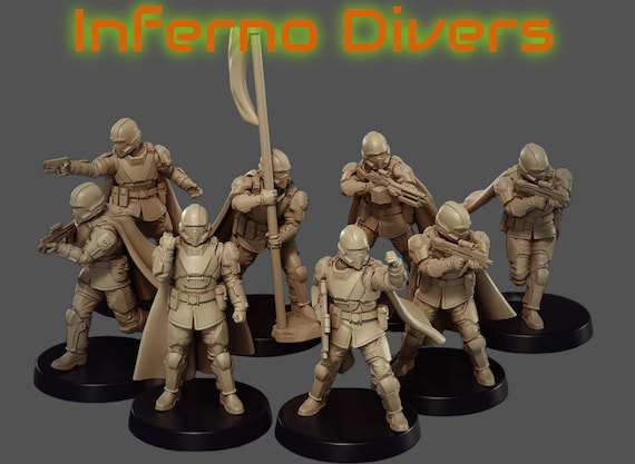 Inferno Divers - Democracy Troopers - Set of 8