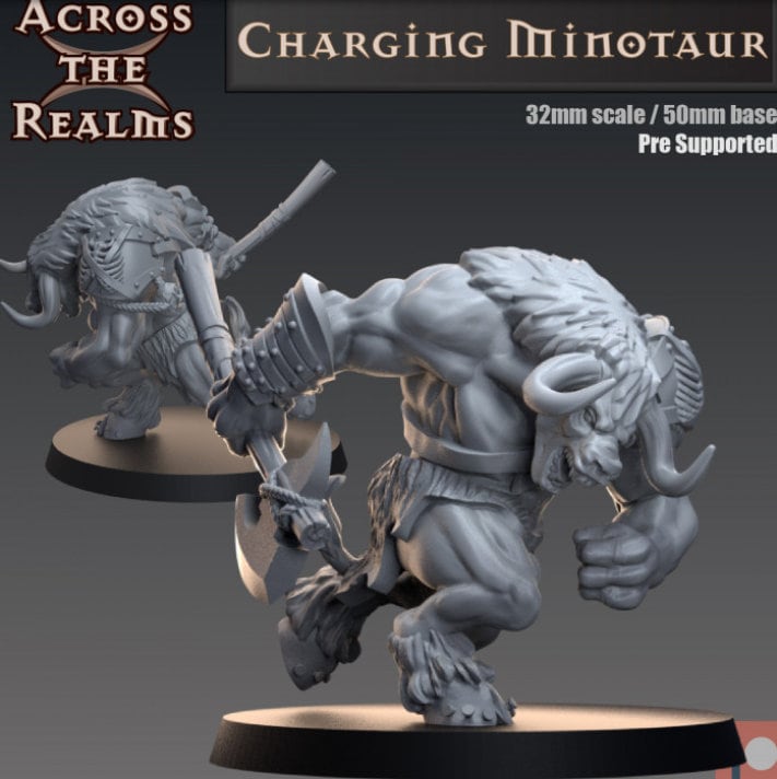 Charging Minotaur - Etsy
