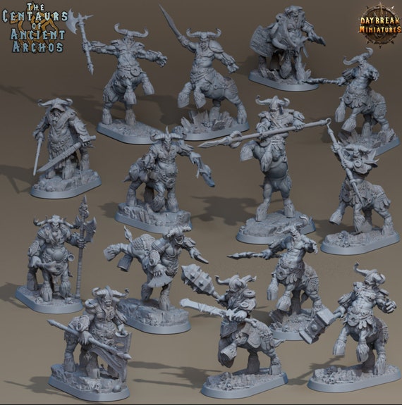 Centaurs of the Ancient Archos 12 Piece Complete Set | DnD Miniatures  | Tabletop Miniature | War Games | 32mm