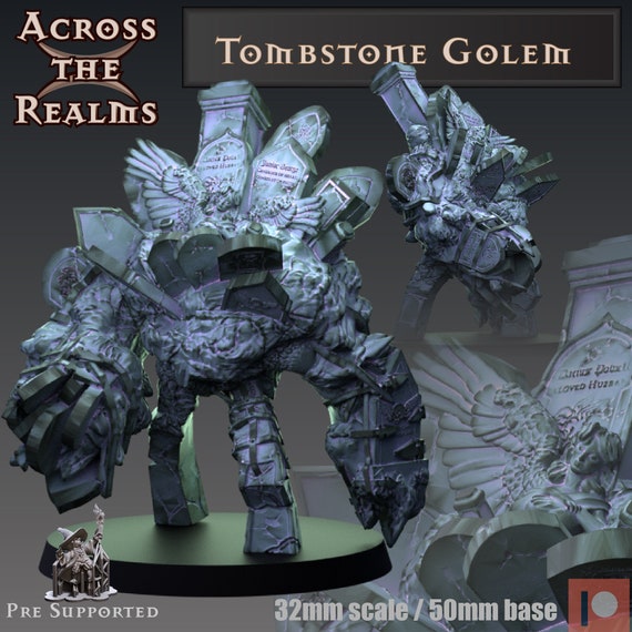 Tombstone Golem - Etsy