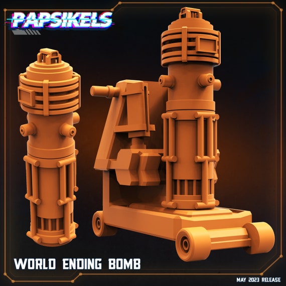World Ending Bomb & Transport | DnD Miniatures  | Tabletop Miniature | Props | Terrain | Scatter