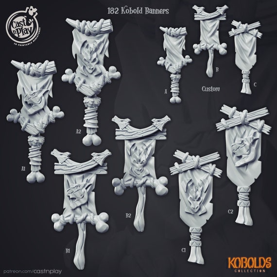 Kobold Banners | Kobolds | DnD Miniatures | Fantasy | RPG's | Tabletop Miniatures