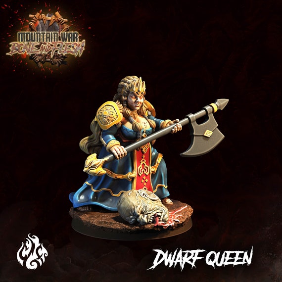 Dwarf Queen | Crippled God Foundry | DnD Miniatures | Tabletop Fantasy Miniatures