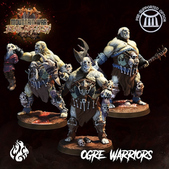 Ogre Warriors | Crippled God Foundry | DnD Miniatures | Tabletop Fantasy Miniatures