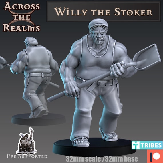 NPC - Eldritch's Horror - Willy the Stoker | DnD Miniatures | Tabletop Miniature | Across the Realms