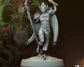 Achiara - The Coil Maiden | DnD Miniatures | Tabletop Gaming Miniature | Fantasy-War Games