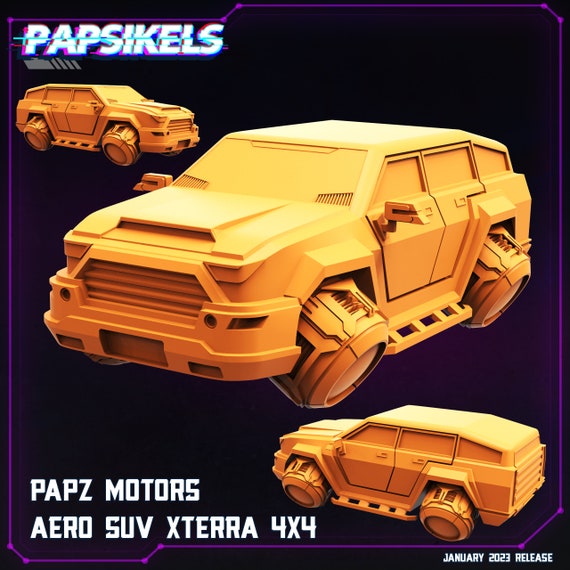 PAPZ Motors -  Aero SUV XTerra 4x4  | DnD  | Tabletop Miniature | Sci-Fi | Cyberpunk | Vehicle