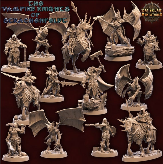 Vampire Knights of Strachenfeldt - 13 Piece Compete Set | DnD Miniatures | Tabletop Gaming| Tabletop Miniature | Fantasy-War Games