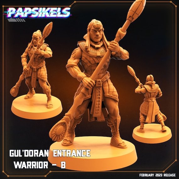 Gul'Doran Entrance Warrior B - Resin 3D Print Alien Miniature | RPG | Sci fi | Cyberpunk | Role Playing | DnD | Papsikel Star Entrance