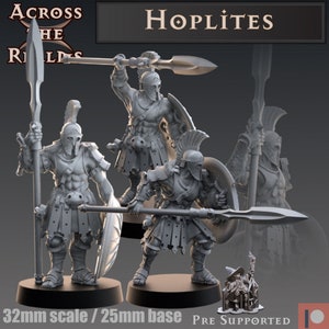 Hoplites Soldiers | from Fantasy-War Games | DnD Miniatures | Tabletop Gaming| 3d Printed Miniatures