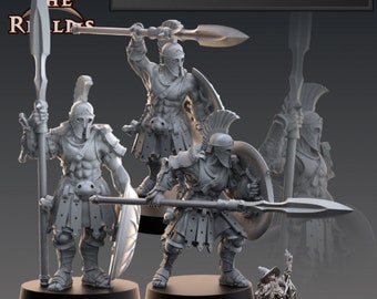 Hoplites Soldiers | from Fantasy-War Games | DnD Miniatures | 3d Printed Miniatures