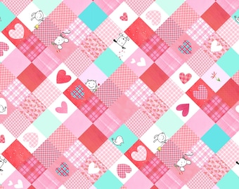 Love is in the Air | Digital Patchwork Valentines Multicolor