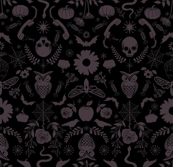 Good Spirits: Creepy Damask in Black Good Spirits: Creepy Damask in Black