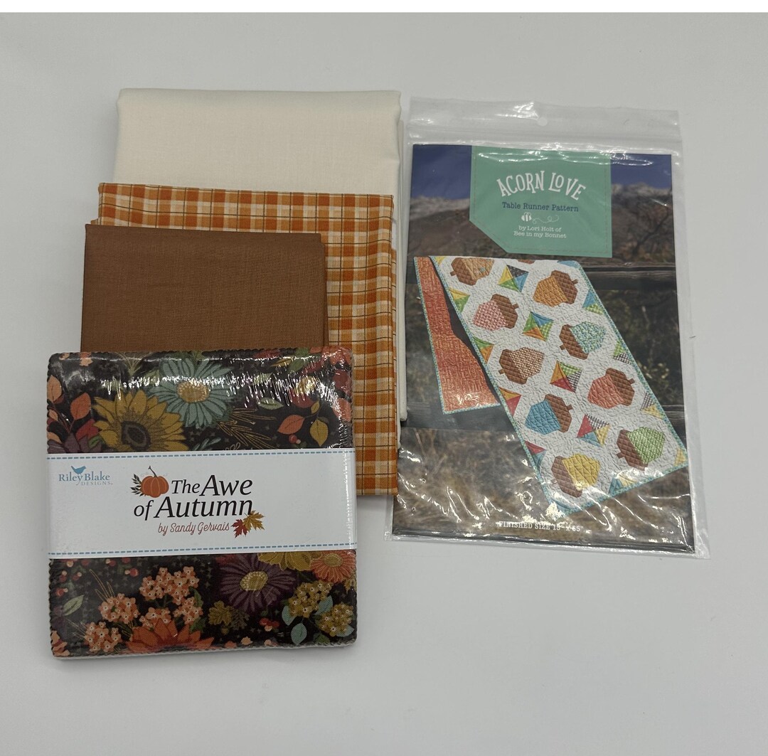 Acorn Love Runner Kit Featuring Awe of Autumn by Sandy Gervais - Etsy