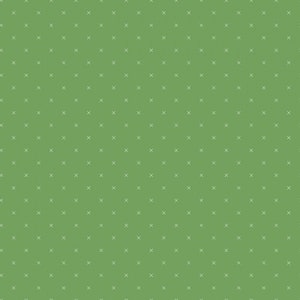 May include: A green background with a white pattern of small crosses.