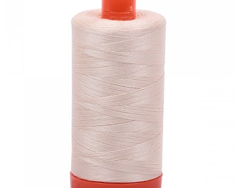 50wt Aurifil Light Sand Mako 100% Cotton Thread | 1422yds