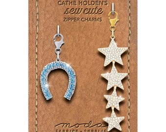 Zipper Pulls by Cathe Holden | Horseshoe and Stars
