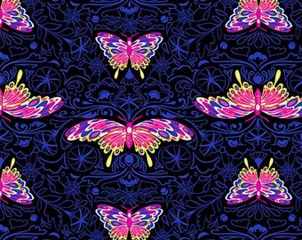 Glow Garden | Morning Moth Floral Black