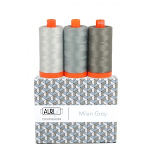 Aurifil Color Builder 3 Piece Set | Milan Grey