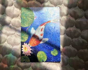 Japanese Koi Fish Acrylic Painting Etsy Japanese Koi Fish Acrylic Painting Etsy