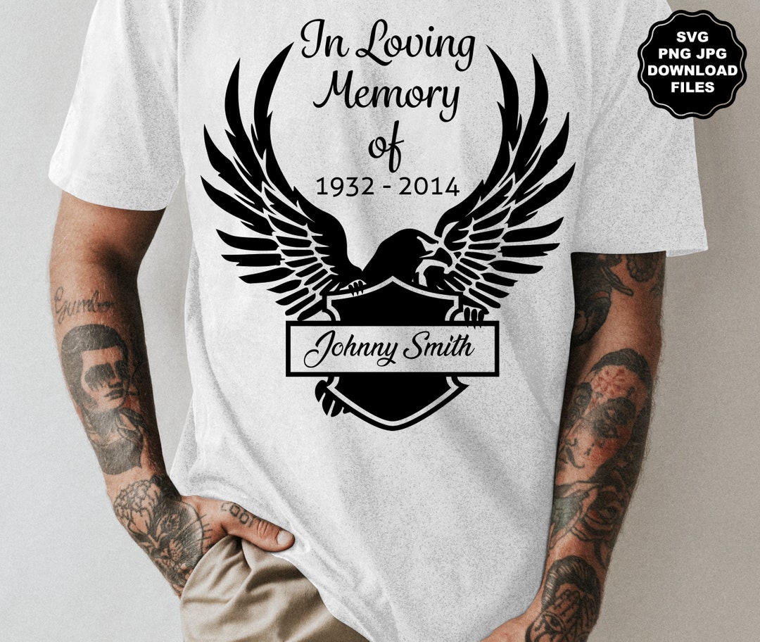 In Loving Memory of Angel Wings SVG Add Name W Wings Angel - Etsy