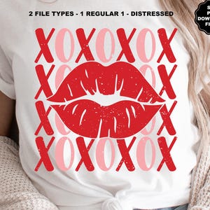 San Valentino XOXO, XOXO SVG, Bacio labbra di San Valentino, Maglietta di San Valentino, Sublimazione di San Valentino, Svg di San Valentino, Png di San Valentino, Amore di San Valentino