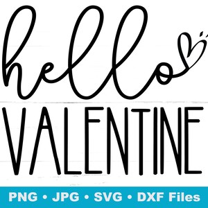 Hello Valentine Hearts SVG PNG DXF Clipart Download Printable Love Hearts Cricut T-shirt Design Art Print Pillow Home Decor Homemade Gift