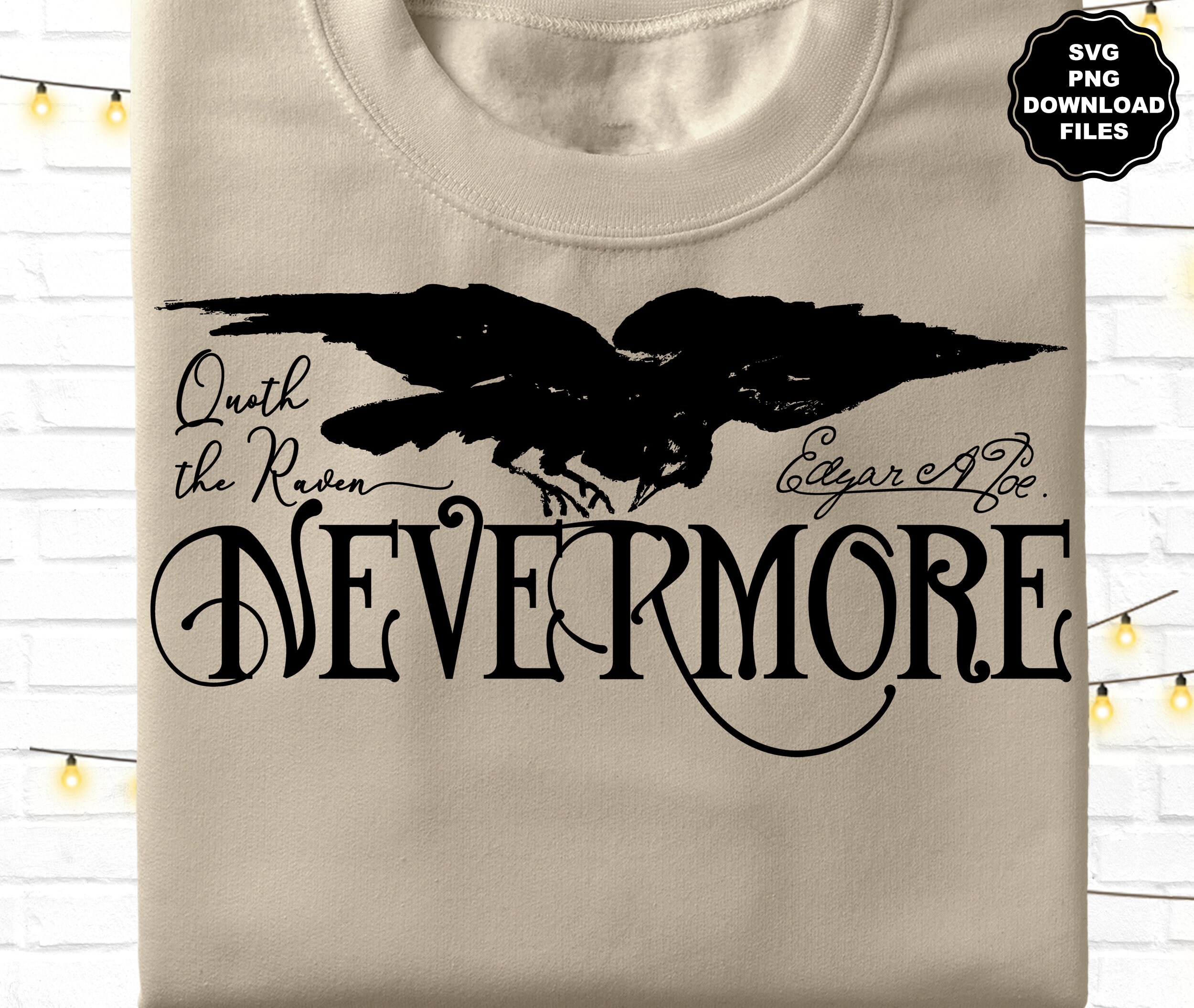 Black Raven SVG, Nevermore Edgar Allan Poe SVG, the Raven SVG, Lenore ...