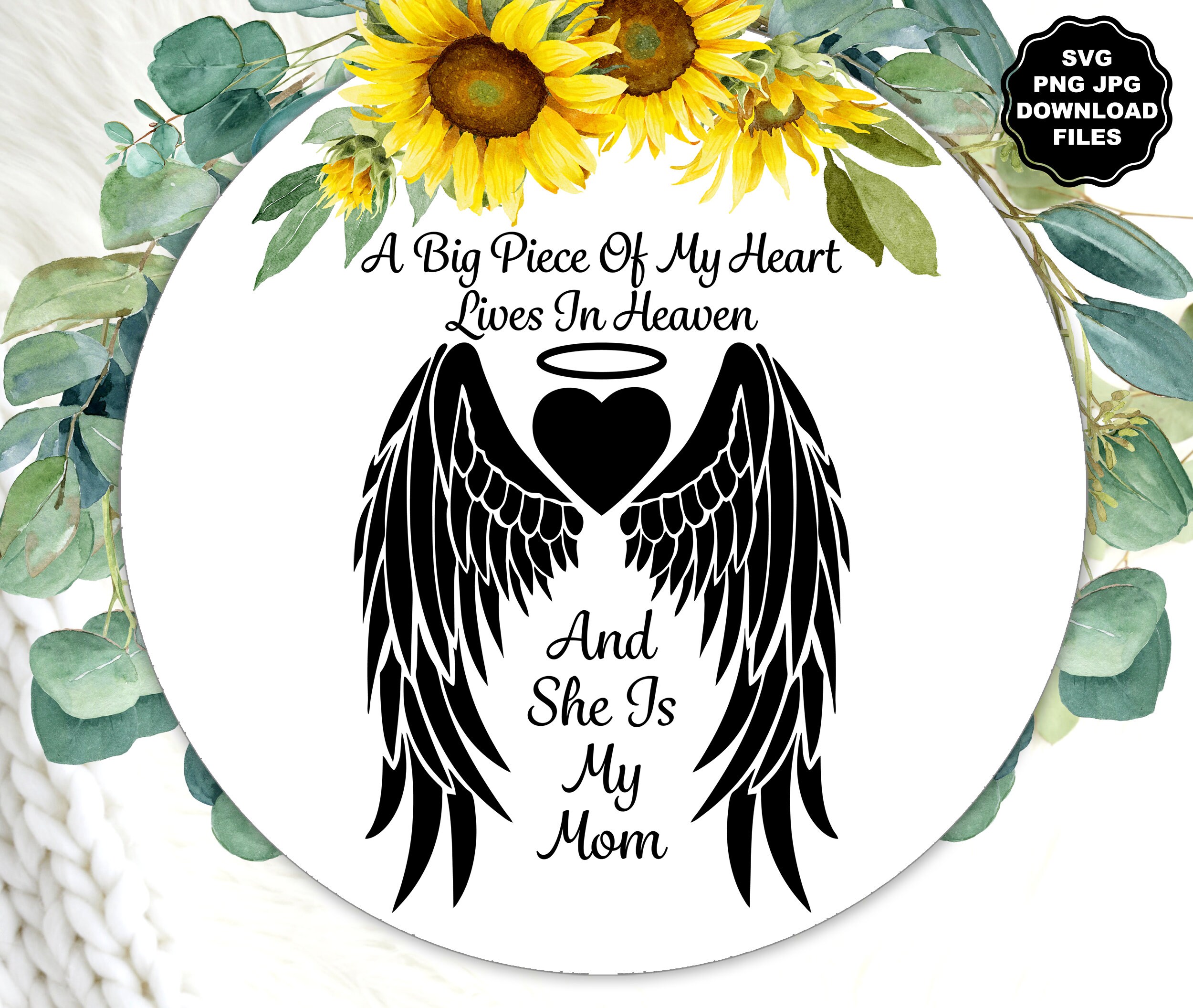 "A Piece Of My Heart Lives In Heaven" Memorial Charm - Clip On Lobster Clasp