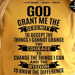 Serenity Prayer SVG, Serenity Prayer PNG, Recovery, Forgiveness, Addiction, God, Jesus, Family, Faith, 12 Step AA, Drug Addict, Alcoholic image 4