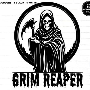 Grim Reaper SVG, Halloween T-Shirt Macabre Death Don&#39;t Fear The Reaper Skeleton Sickle Sublimation, Grim Reaper Sublimation Cricut Decal