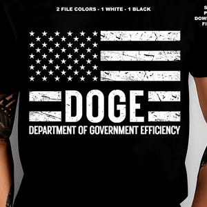 Doge SVG, Doge PNG, Trump, Elon Moschus, Abteilung für Regierungseffektivität, amerikanische Flagge machen Amerika großartig wieder MAGA