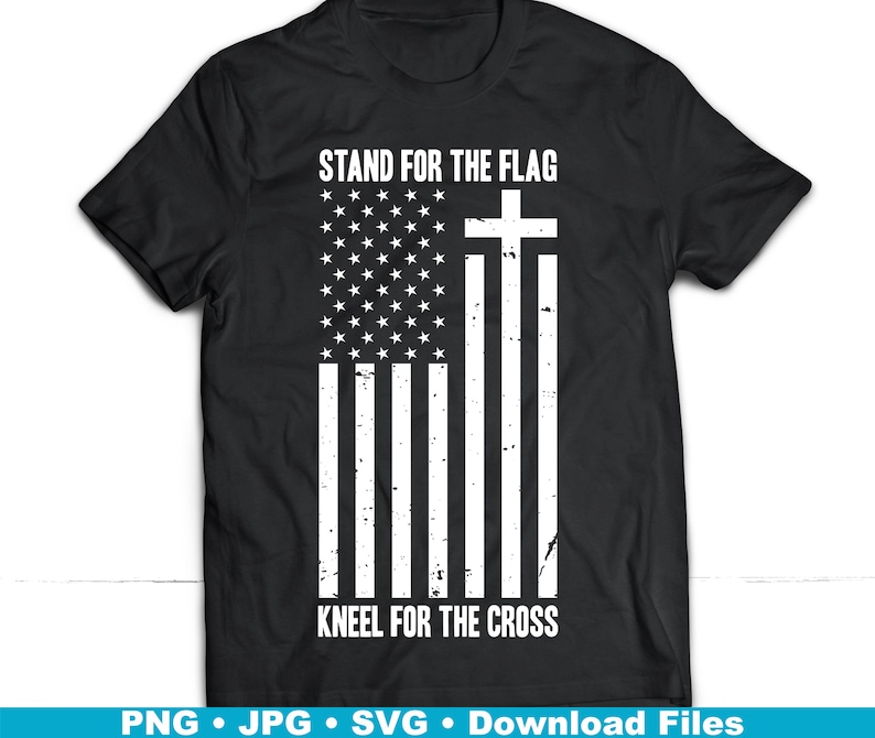 Stand for the Flag Kneel for the Cross SVG Patriotic - Etsy