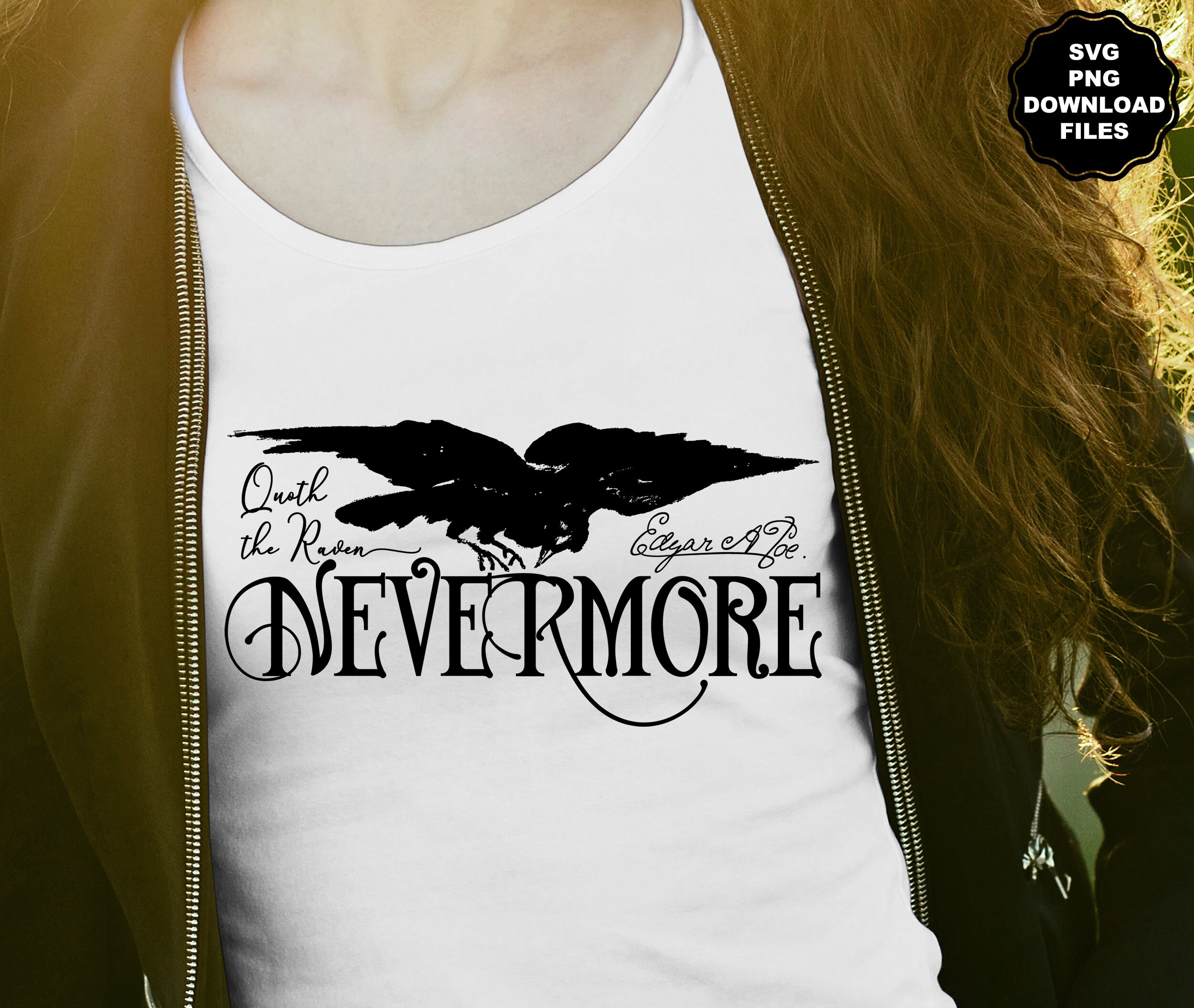 Black Raven SVG, Nevermore Edgar Allan Poe SVG, the Raven SVG, Lenore ...