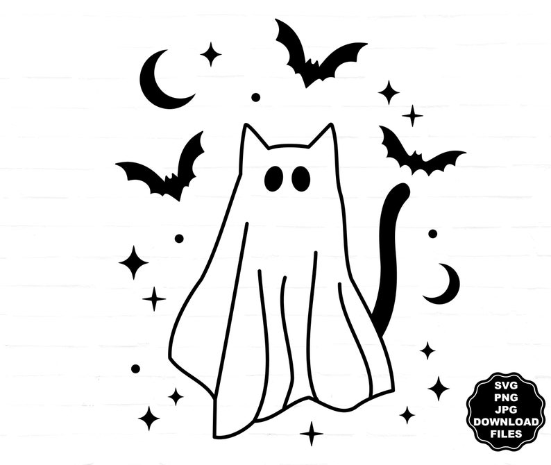 Ghost Cat SVG Ghost SVG Cat Ghost SVG Ghost Cat Clipart - Etsy