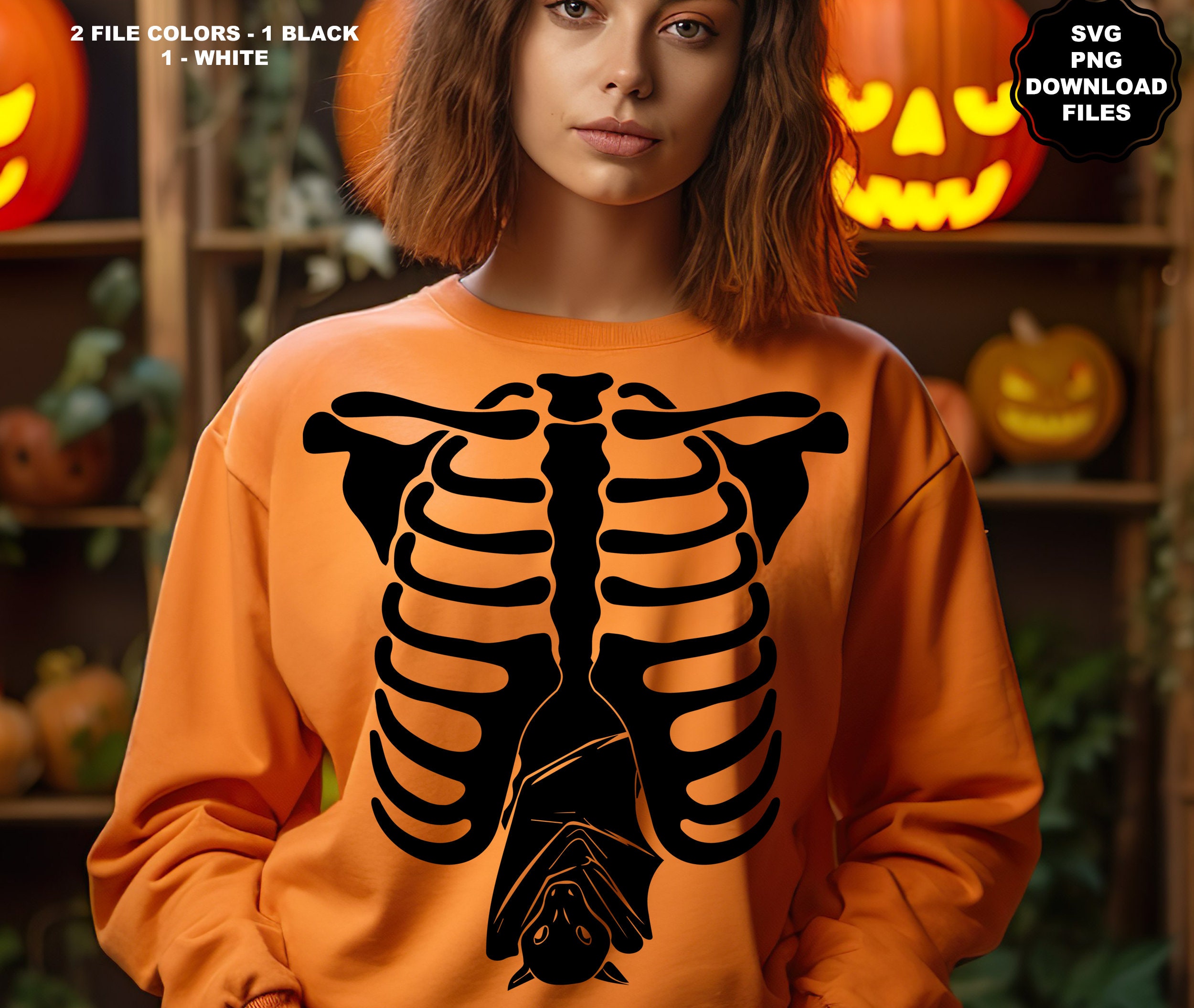 Ribcage Fruitbat SVG, Ribcage Hanging Bat, Ribcage Bat, Ribcage ...