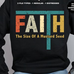 Faith Mustard Seed Cross SVG, Faith Cross PNG, Faith Letters, Christian SVG, Deus, Jesus, Páscoa, Família, Faith Sublimation Cricut Silhouette