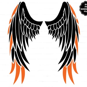 Ailes d'ange SVG, PNG d'ailes d'ange, 2 tons de couleur, anges, ailes, sublimation d'ailes d'ange, sweat à capuche ailes d'ange, T-shirt, sticker, anges parmi nous