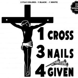 1 Cross 3 Nails Forgiven Jesus Christian Easter Gift Socks Sold By
