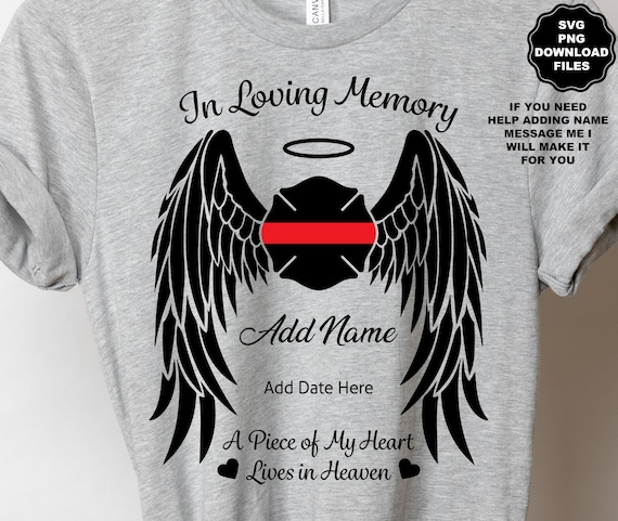 My Dad Is A Gardian Firefighter In Heaven - Memorial T-Shirt My Dad Is A Gardian Firefighter In Heaven - Memorial T-Shirt