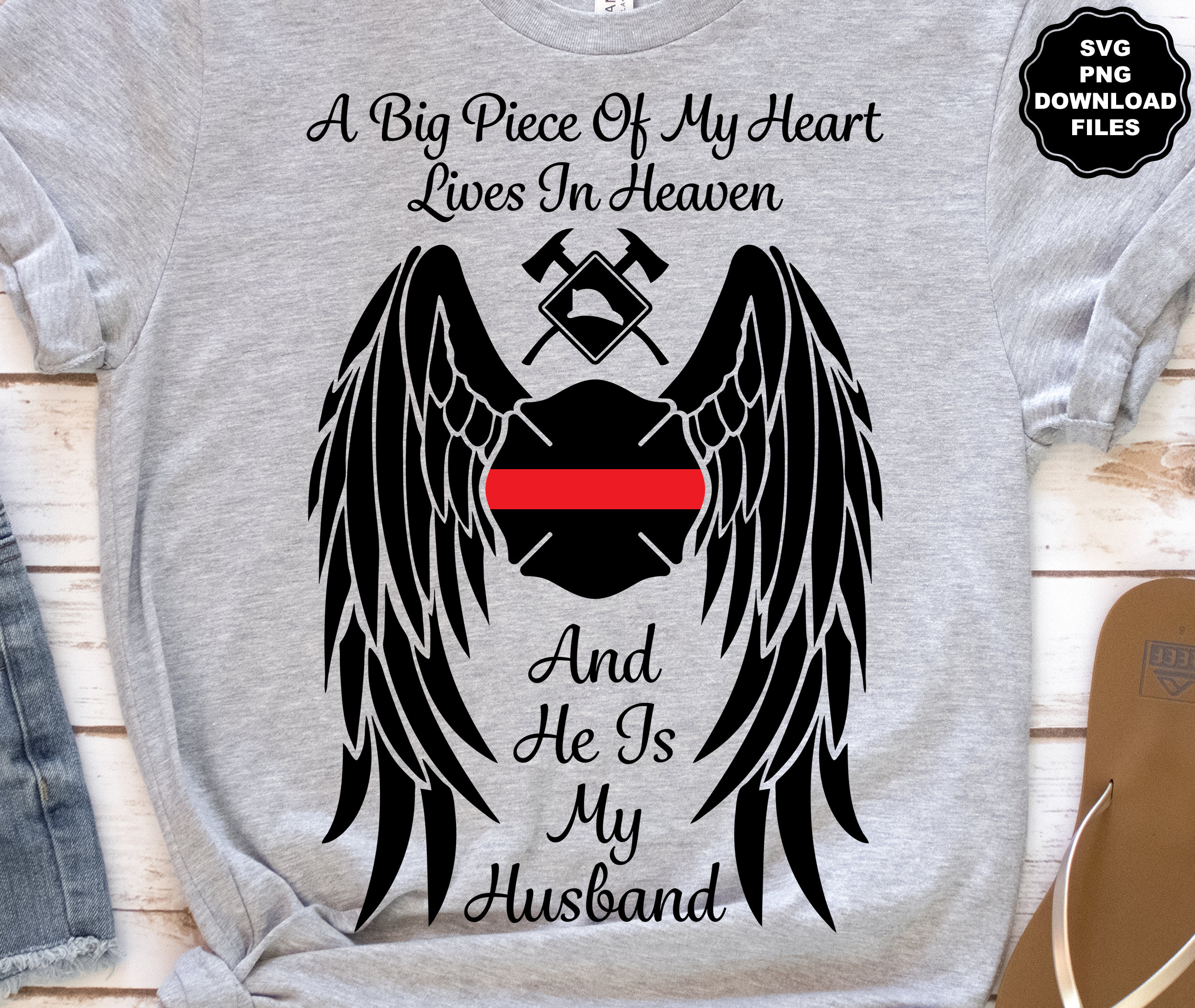 For My Husband Lives In Heaven-Husband Guardian Angel Tshirt For My Husband Lives In Heaven-Husband Guardian Angel Tshirt