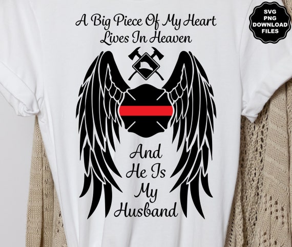For My Husband Lives In Heaven-Husband Guardian Angel Tshirt For My Husband Lives In Heaven-Husband Guardian Angel Tshirt