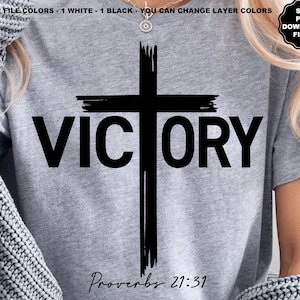 Victoire SVG, Victoire PNG, Croix, rachetée, Vendredi saint, Crucifixion, Pâques SVG, Pâques Png, Dieu, Jésus, famille, Foi, Sublimation de Pâques