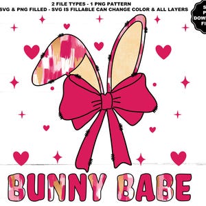 Doodle Bunny Ears Coquette Bow SVG PNG Easter Bunny Ears Easter Bow Easter Coquette Bow Bunny Ears SVG Bunny Ears Png Easter Svg Easter Png
