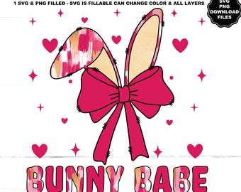 Doodle Bunny Ears Coquette Bow SVG PNG Easter Bunny Ears Easter Bow Easter Coquette Bow Bunny Ears SVG Bunny Ears Png Easter Svg Easter Png