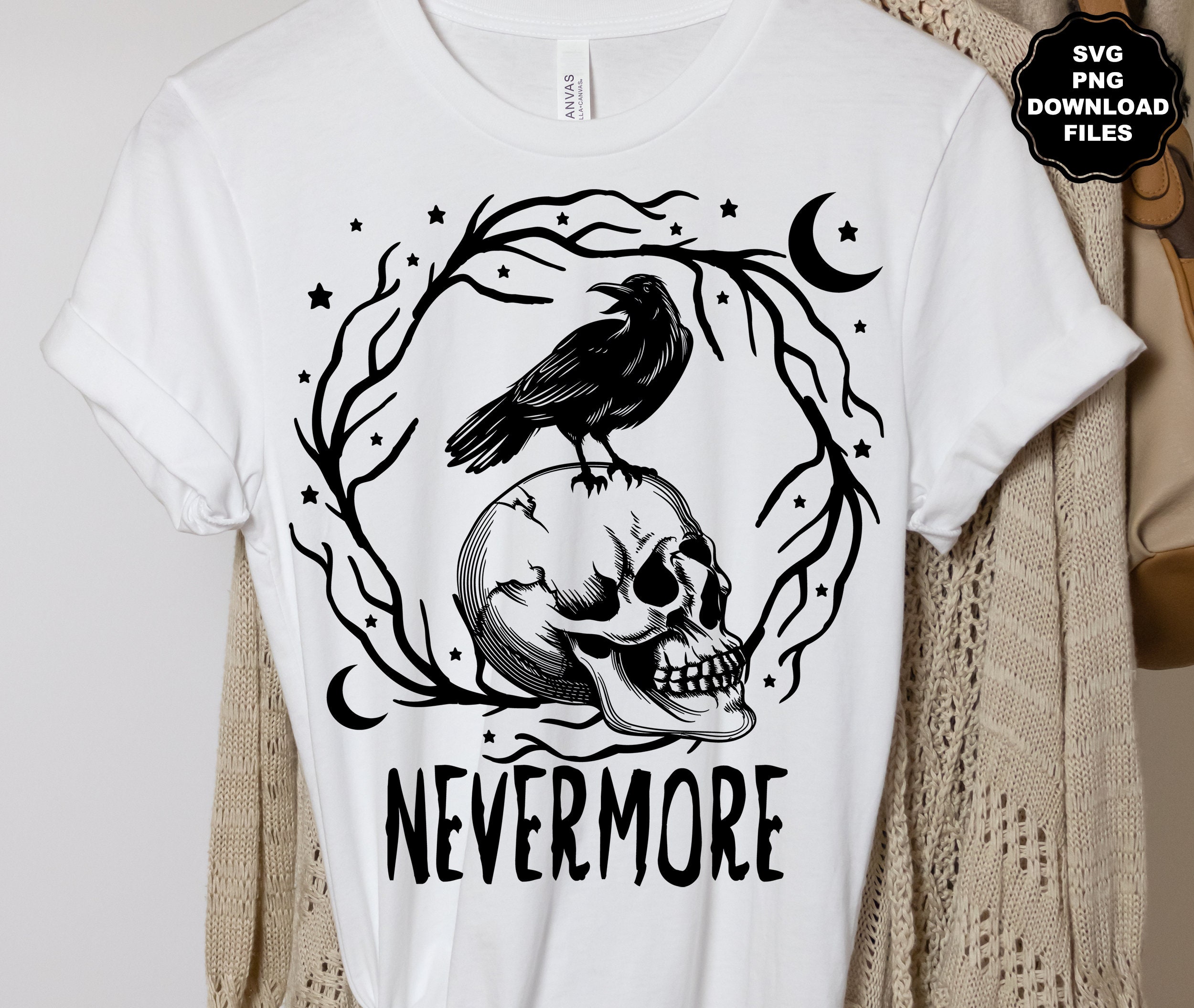 Black Raven SVG, Nevermore Edgar Allan Poe SVG, the Raven SVG, Lenore ...