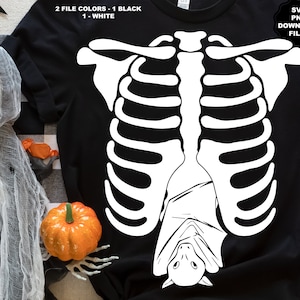 Ribcage Fruitbat SVG, Ribcage Hanging Bat, Ribcage Bat, Ribcage Sublimation, Ribcage T-Shirt, Halloween T-Shirt, Halloween SVG Clipart