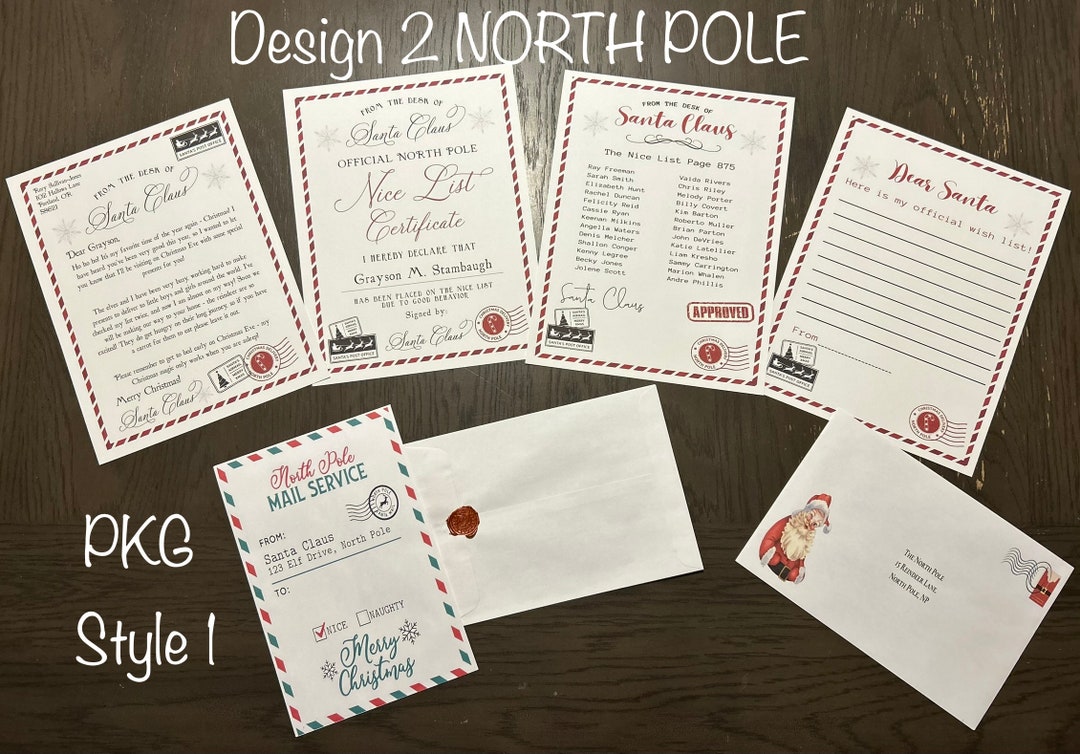 Santa Letter, Letter From Santa, Nice List Certificate, 2023 Official