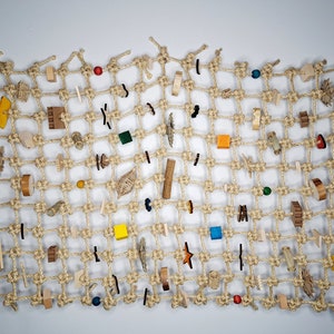 Extra Large Sisal Rope Bird Climbing Net: 90+ Toys, Handmade Parrot Gym