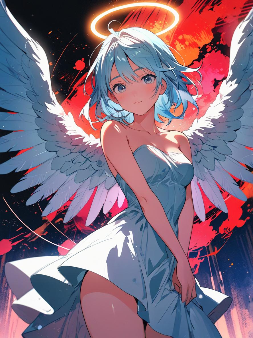 Anime Characters with White Wings Girl | TikTok, image size:888x1184